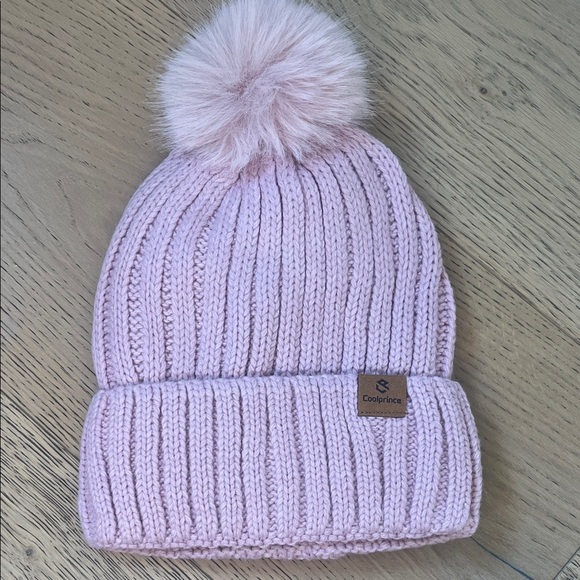 Pink Knit Hat, Scarf, and Gloves Set - Picture 2 of 4